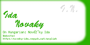 ida novaky business card